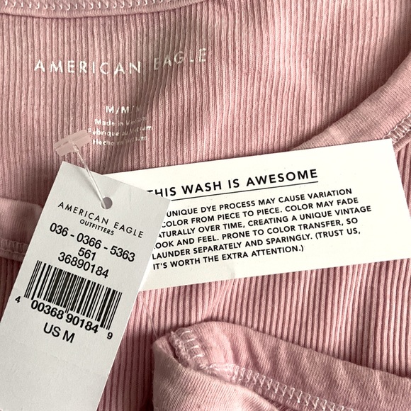 NEW AE HIGH Ribbed TANK TOP Dusty Rose Pink - Picture 5 of 8